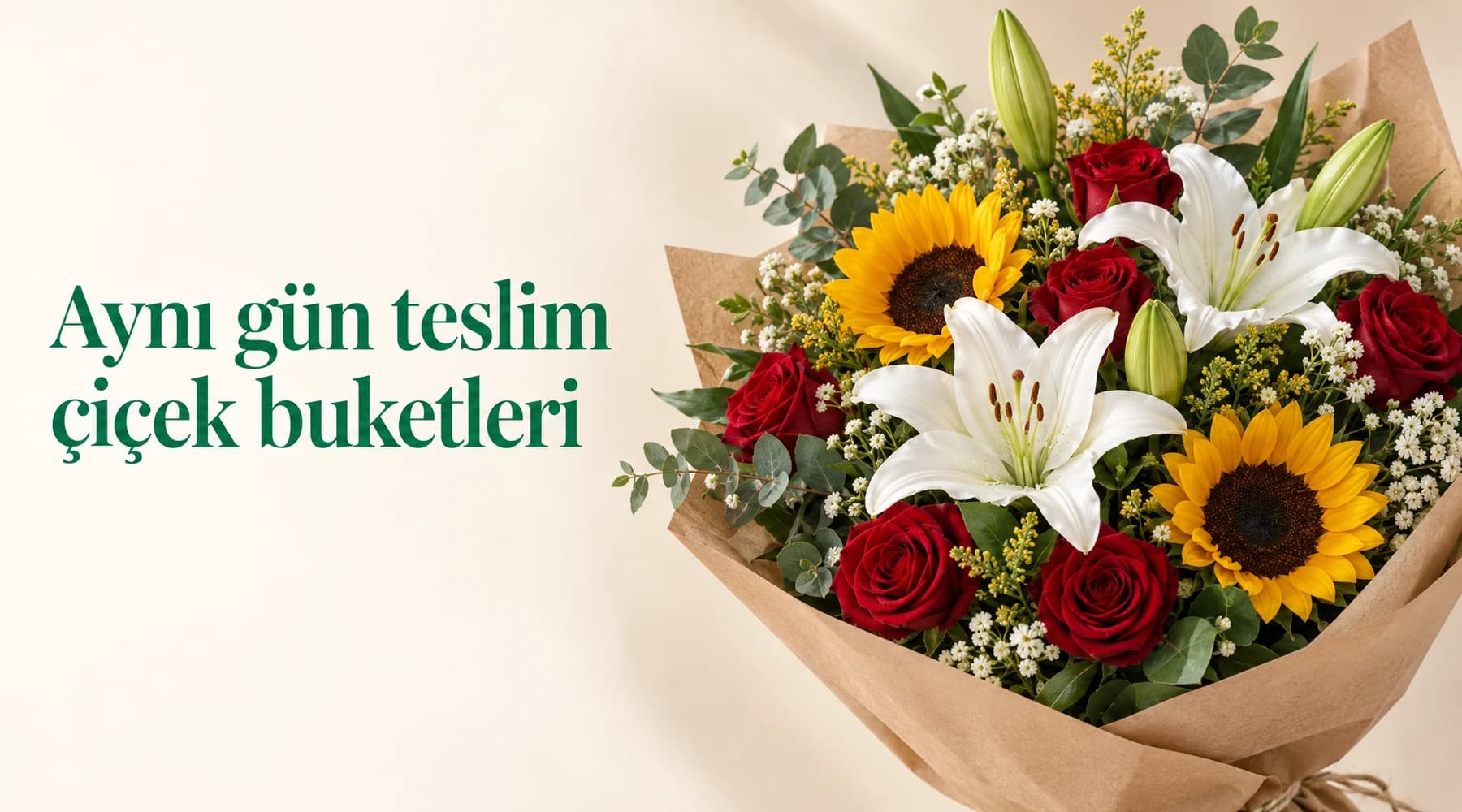 Etimesgut çiçek siparişi için aynı gün teslimata uygun taze buket
