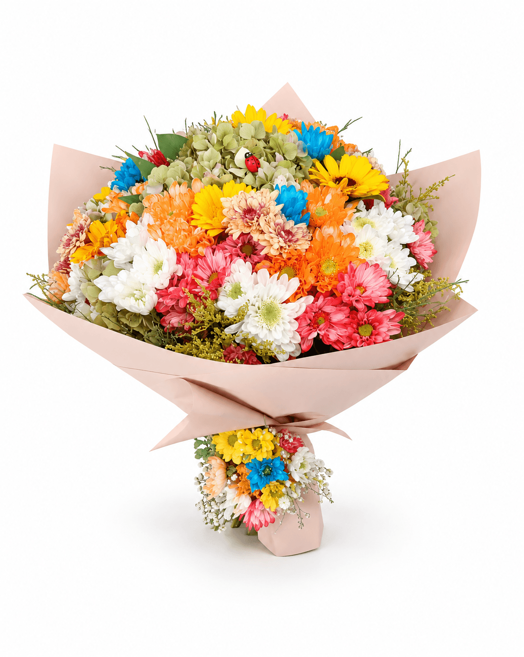 Turuncu ve Pembe Gerbera Buketi