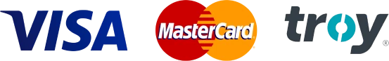 Visa, Mastercard ve troy kartlarla ödeme